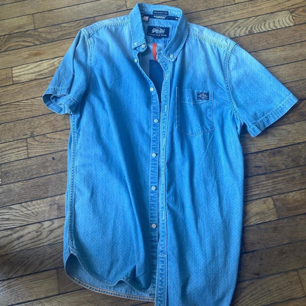 Super Dry denim button up